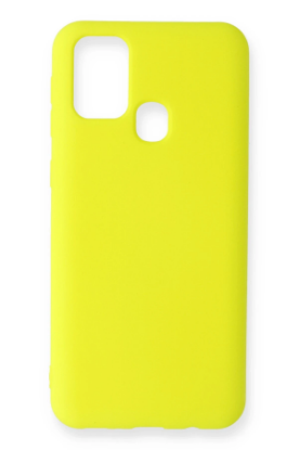 Newface Samsung Galaxy A21S Kılıf Nano içi Kadife Silikon - Sarı resmi