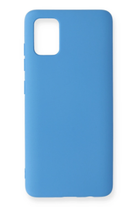 Newface Samsung Galaxy A51 Kılıf Nano içi Kadife Silikon - Mavi resmi