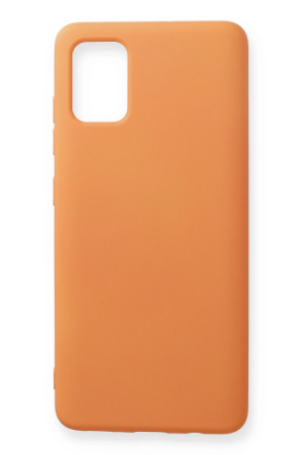 Newface Samsung Galaxy A71 Kılıf Nano içi Kadife Silikon - Turuncu resmi