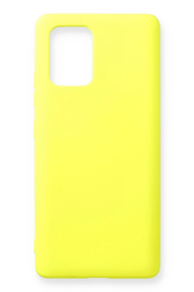 Newface Samsung Galaxy A91 / S10 Lite Kılıf Nano içi Kadife Silikon - Sarı resmi