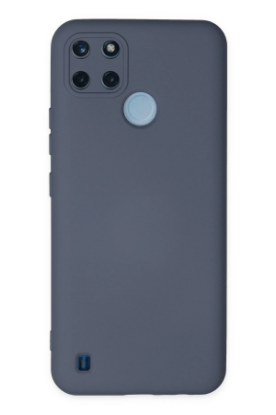 Newface Realme C25Y Kılıf Nano içi Kadife Silikon - Gri resmi
