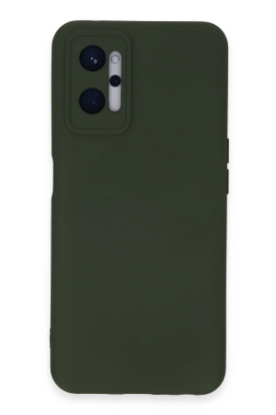 Newface Realme 9i 4G Kılıf Nano içi Kadife Silikon - Koyu Yeşil resmi