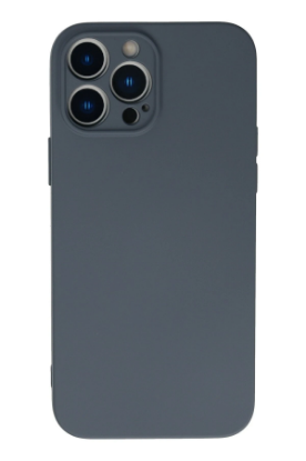 Newface iPhone 13 Pro Kılıf Nano içi Kadife Silikon - Gri resmi