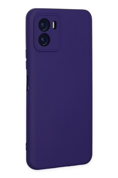 Newface Vivo Y15S Kılıf Nano içi Kadife Silikon - Mor resmi