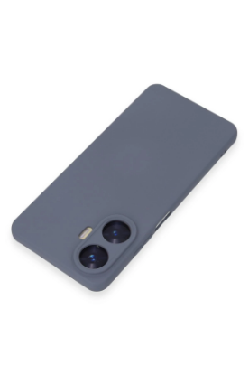Newface Realme C55 Kılıf Nano içi Kadife Silikon - Gri resmi