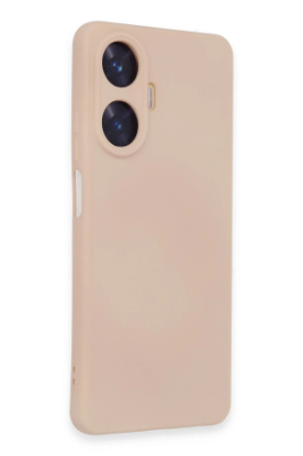 Newface Realme C55 Kılıf Nano içi Kadife Silikon - Pudra resmi