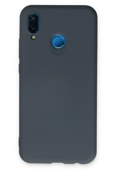 Newface Huawei P20 Lite Kılıf Nano içi Kadife Silikon - Gri resmi