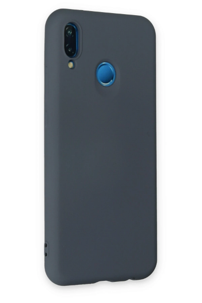Newface Huawei P20 Lite Kılıf Nano içi Kadife Silikon - Gri resmi