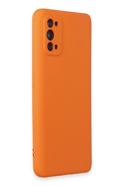 Newface Realme 7 Pro Kılıf Nano içi Kadife Silikon - Turuncu resmi