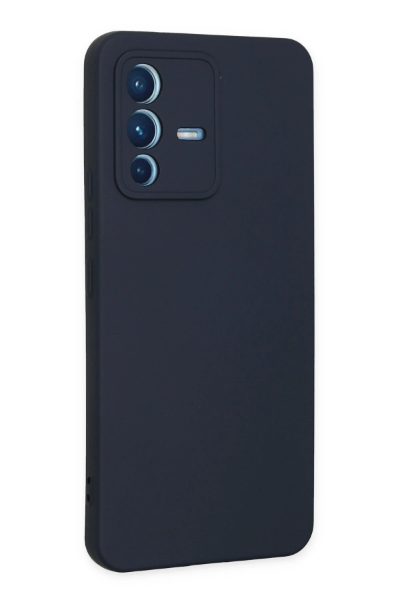 Newface Vivo V23 5G Kılıf Nano içi Kadife Silikon - Lacivert resmi