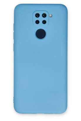 Newface Xiaomi Redmi Note 9 Kılıf Nano içi Kadife Silikon - Mavi resmi