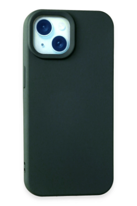Newface iPhone 15 Kılıf Nano içi Kadife Silikon - Koyu Yeşil resmi