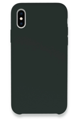 Newface iPhone XS Max Kılıf Lansman Legant Silikon - Koyu Yeşil resmi