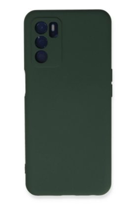 Newface Oppo A16 Kılıf Nano içi Kadife Silikon - Koyu Yeşil resmi