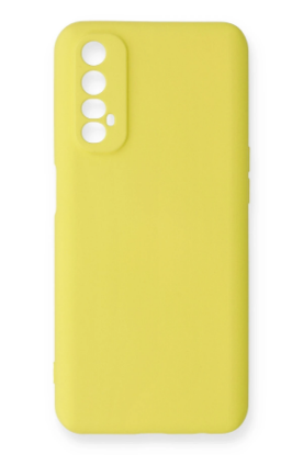 Newface Realme 7 Kılıf Nano içi Kadife Silikon - Sarı resmi