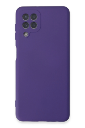 Newface Samsung Galaxy A22 Kılıf Nano içi Kadife Silikon - Mor resmi