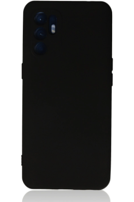 Newface Oppo Reno 6 Kılıf Nano içi Kadife Silikon - Siyah resmi