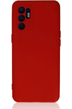 Newface Oppo Reno 6 Kılıf Nano içi Kadife Silikon - Kırmızı resmi