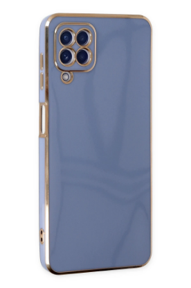 Newface Samsung Galaxy A12 Kılıf Volet Silikon - Mavi resmi