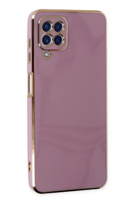 Newface Samsung Galaxy A12 Kılıf Volet Silikon - Mor resmi