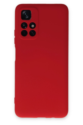 Newface Xiaomi Redmi Note 11T Kılıf Nano içi Kadife Silikon - Kırmızı resmi
