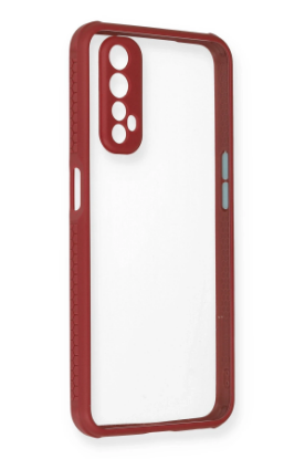 Newface Realme 7 Kılıf Miami Şeffaf Silikon - Fuşya resmi