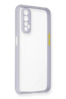 Newface Realme 7 Kılıf Miami Şeffaf Silikon - Lila resmi