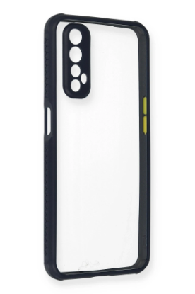 Newface Realme 7 Kılıf Miami Şeffaf Silikon - Lacivert resmi