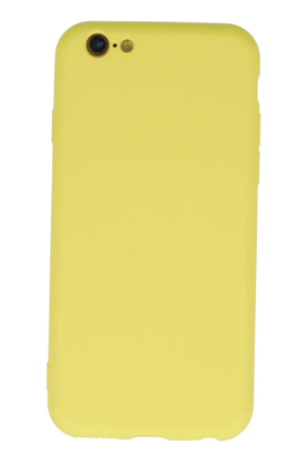 Newface iPhone 6 Plus Kılıf Nano içi Kadife Silikon - Sarı resmi