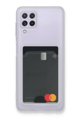 Newface Samsung Galaxy A22 Kılıf Kart Şeffaf Silikon - Şeffaf resmi