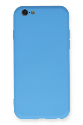 Newface iPhone 6 Kılıf Nano içi Kadife Silikon - Mavi resmi
