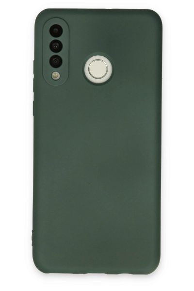 Newface Huawei P30 Lite Kılıf Nano içi Kadife Silikon - Koyu Yeşil resmi
