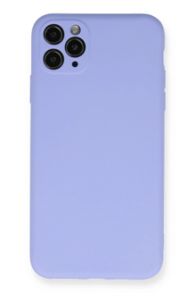 Newface iPhone 11 Pro Max Kılıf Nano içi Kadife Silikon - Lila resmi