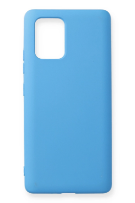 Newface Samsung Galaxy A91 / S10 Lite Kılıf Nano içi Kadife Silikon - Mavi resmi
