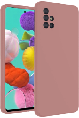 Newface Samsung Galaxy A31 Kılıf Nano içi Kadife Silikon - Pudra resmi