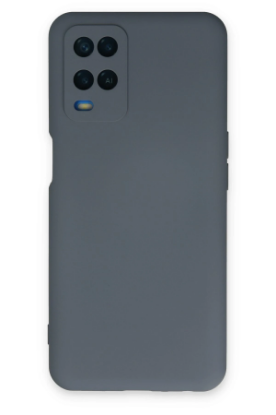 Newface Oppo A54 4G Kılıf Nano içi Kadife Silikon - Gri resmi