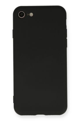 Newface iPhone 7 Kılıf Nano içi Kadife Silikon - Siyah resmi