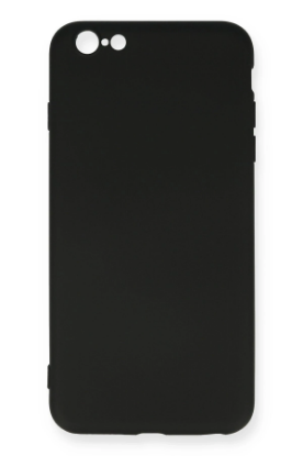 Newface iPhone 6 Plus Kılıf Nano içi Kadife Silikon - Siyah resmi