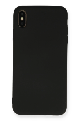 Newface iPhone X Kılıf Nano içi Kadife Silikon - Siyah resmi