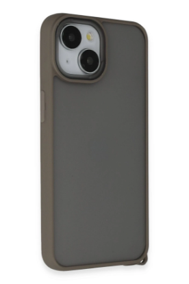 Newface iPhone 15 Kılıf Elegant Kapak - Titan Gri resmi