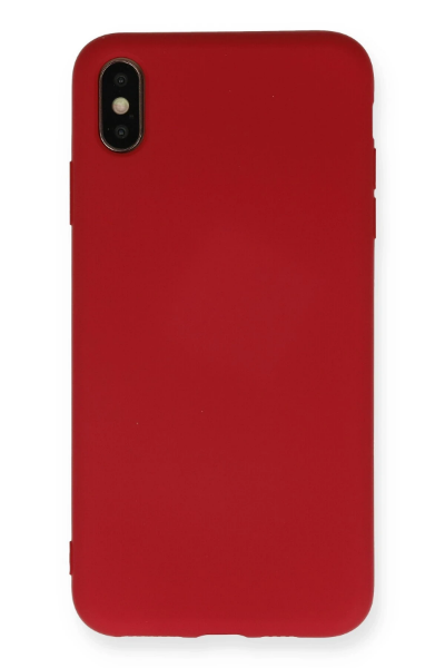 Newface iPhone X Kılıf Nano içi Kadife Silikon - Kırmızı resmi