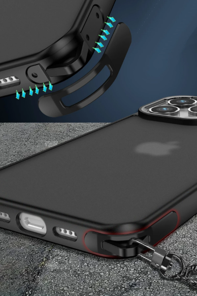 Newface iPhone 15 Pro Max Kılıf Elegant Kapak - Siyah resmi