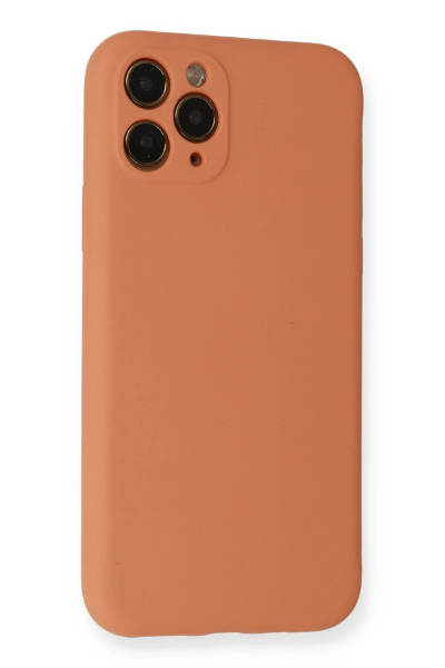 Newface iPhone 11 Pro Kılıf Nano içi Kadife Silikon - Mat Turuncu resmi
