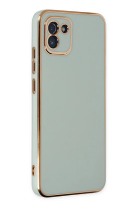 Newface Samsung Galaxy A03 Kılıf Volet Silikon - Açık Yeşil resmi