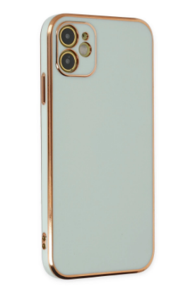 Newface iPhone 12 Kılıf Volet Silikon - Açık Yeşil resmi
