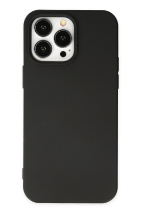 Newface iPhone 14 Pro Kılıf Nano içi Kadife Silikon - Siyah resmi