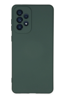 Newface Samsung Galaxy A23 4G Kılıf Nano içi Kadife Silikon - Koyu Yeşil resmi