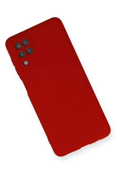 Newface Samsung Galaxy A12 Kılıf Nano içi Kadife Silikon - Kırmızı resmi