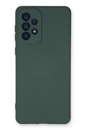 Newface Samsung Galaxy A73 5G Kılıf Nano içi Kadife Silikon - Koyu Yeşil resmi