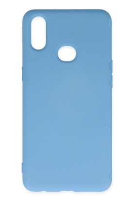 Newface Samsung Galaxy A10S Kılıf Nano içi Kadife Silikon - Mavi resmi
